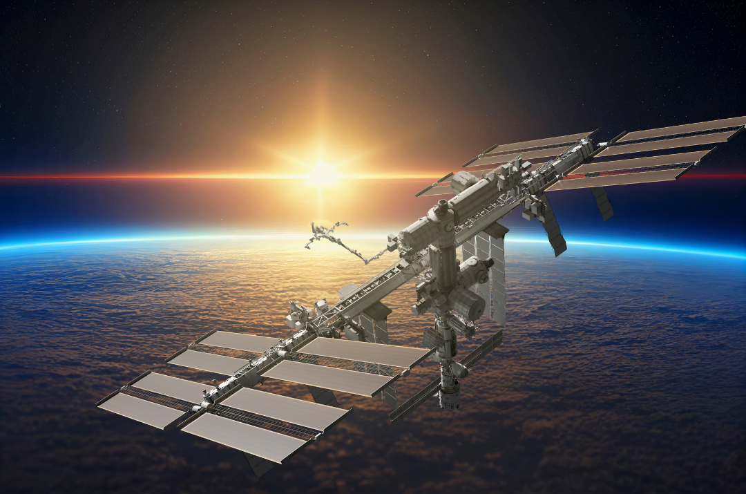 ISS over earth